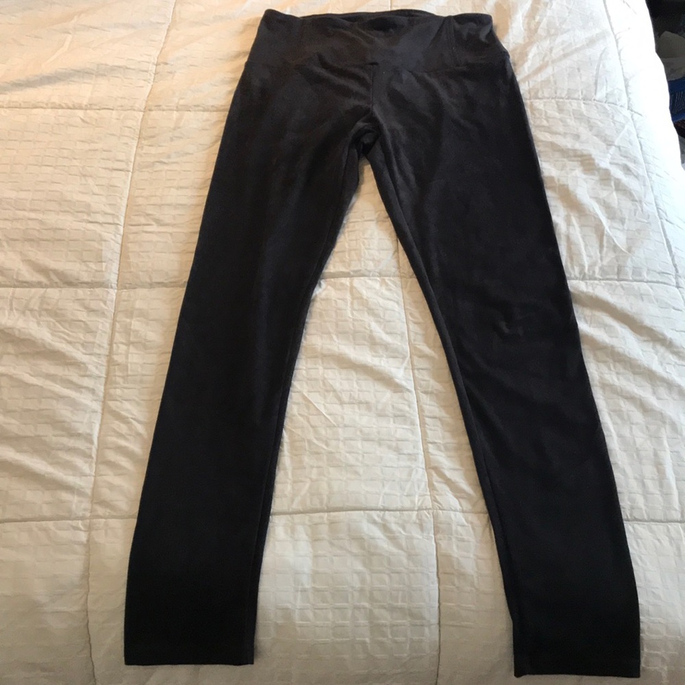 Black Suede Leggings-Pants